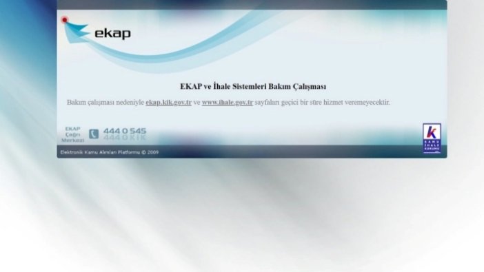 Özel’in açıklamasından sonra ihale sorgulama bakıma alındı