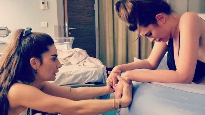 Suda doğum yapan Leyla Lydia Tuğutlu doğum anını paylaştı