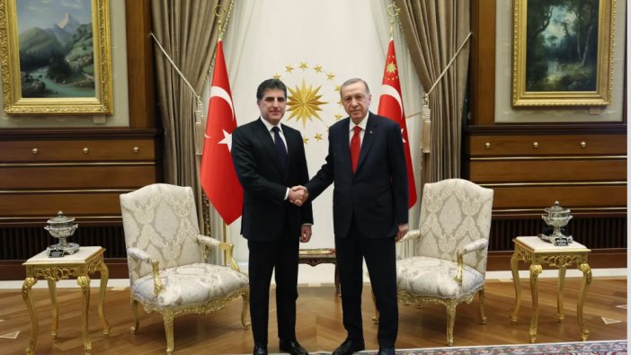 Erdoğan, Neçirvan Barzani’yi Saray’da ağırladı