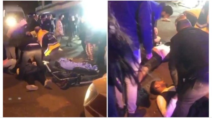 Minibüs asker eğlencesi yapanların arasına daldı