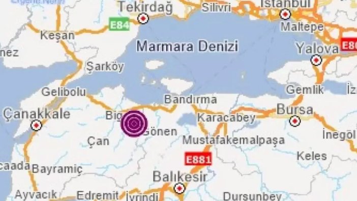 Bir deprem de Balıkesir'de