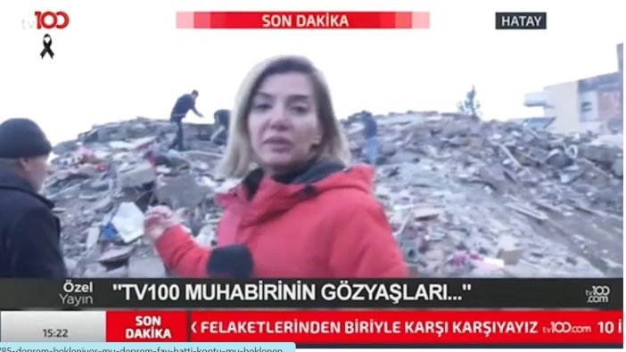 TV100 muhabirinin en zor yayını: Arkamdaki enkazda kuzenim var