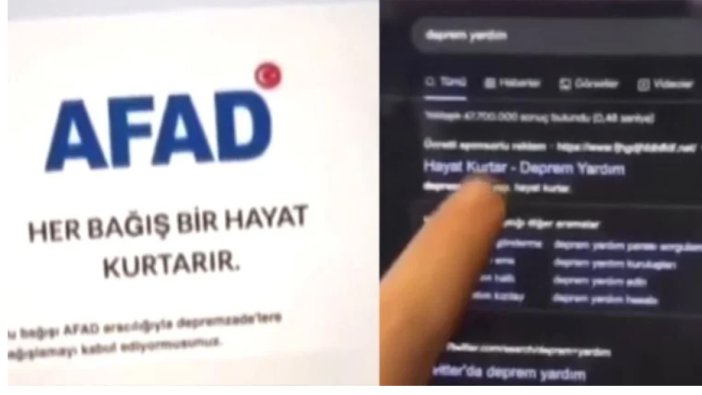 Sahte AFAD sitesine dikkat! Dolandırıcılar işbaşında