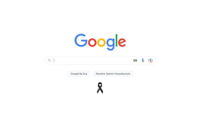 Depremin ardından Google'dan 'siyah kurdele'