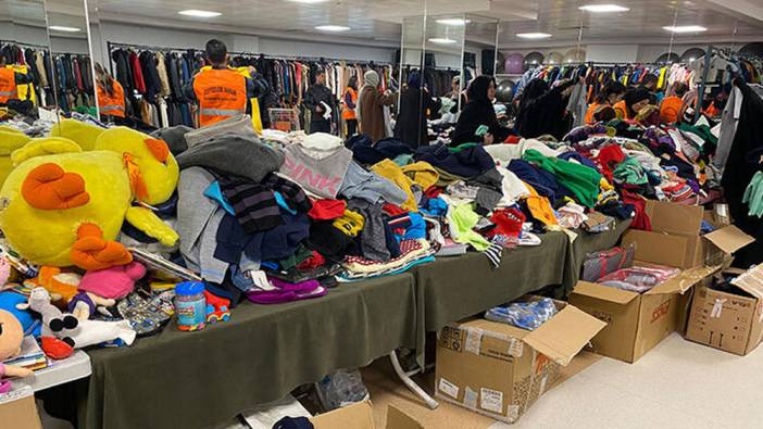 Başkentte anlamlı hareket: Spor salonu yardım mağazasına dönüştürüldü