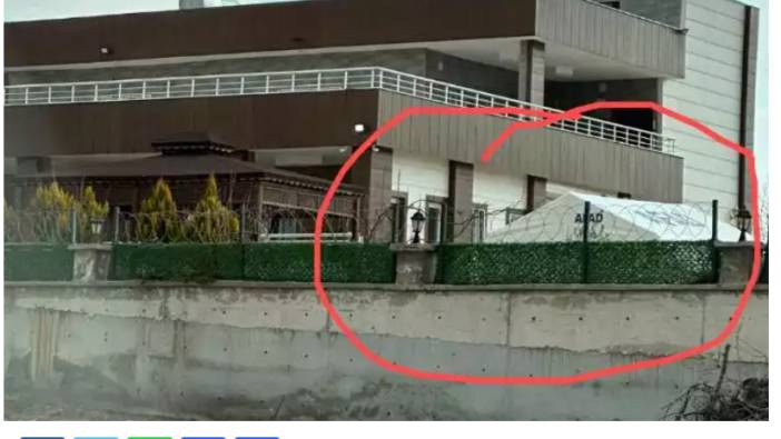 Millet inim inim inlerken AKP yöneticisinin evinde AFAD çadırı