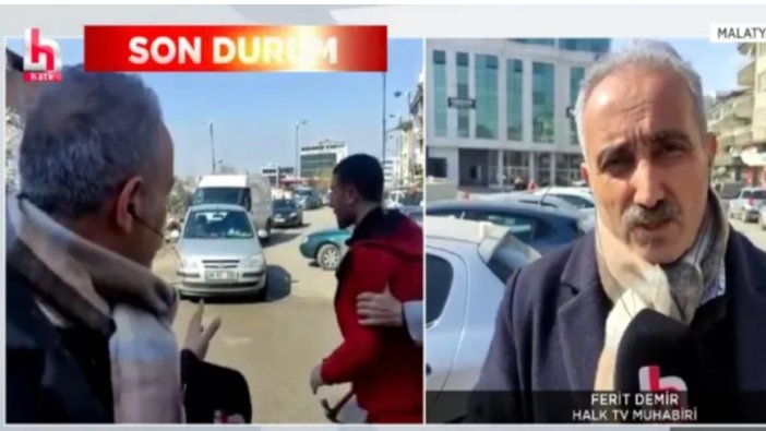 Canlı yayında Halktv ekibine saldırı