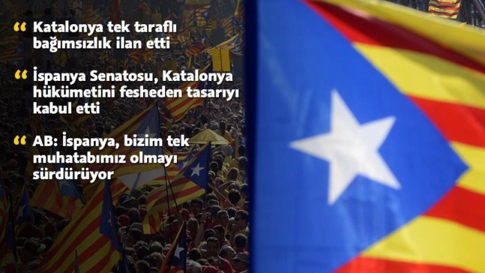 Katalonya tek taraflı bağımsızlık ilan etti