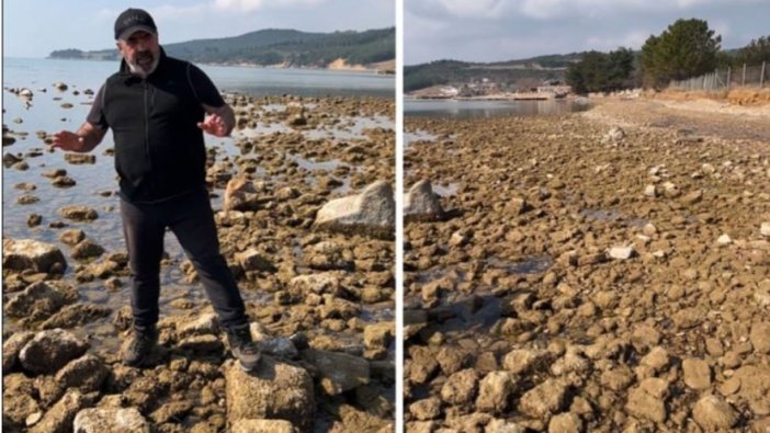 Vatandaşlar tedirgin! Saros Körfezi’nde deniz suyu çekildi