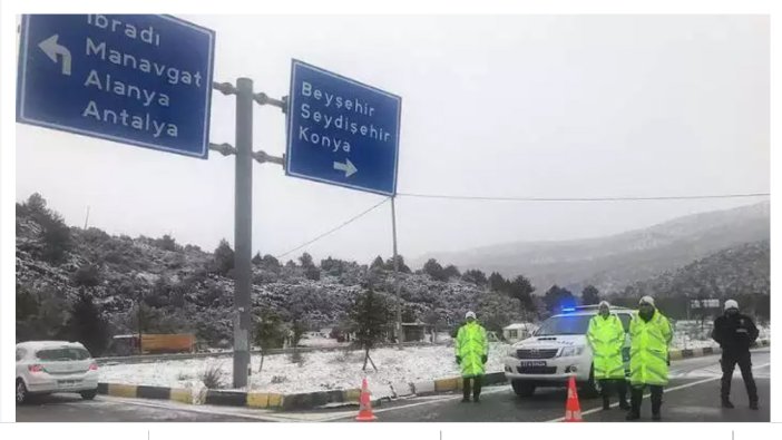 Konya-Antalya karayolu tırlara kapatıldı