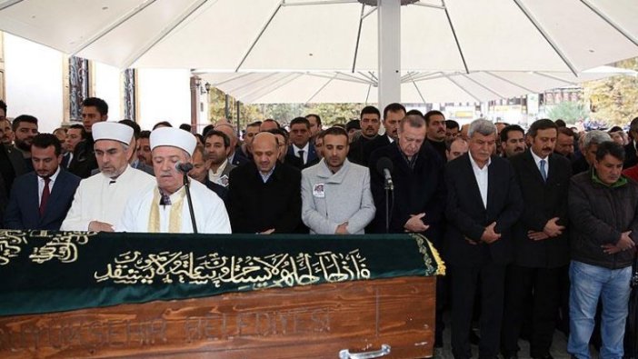 Erdoğan sınıf arkadaşı Güdük'ün cenaze törenine katıldı