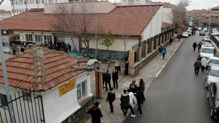 Öğrencilere dronlu takip