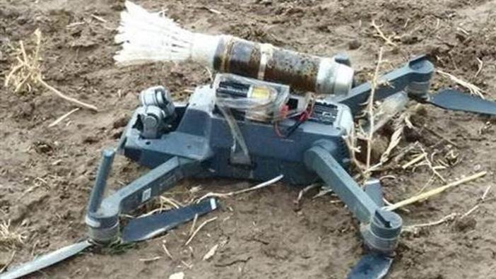 Bombalı drone yakalandı