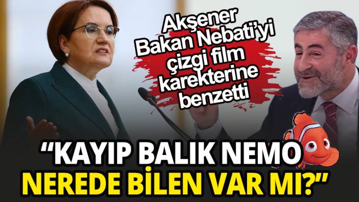 Akşener Bakan Nebati'yi ''Nemo''ya benzetti