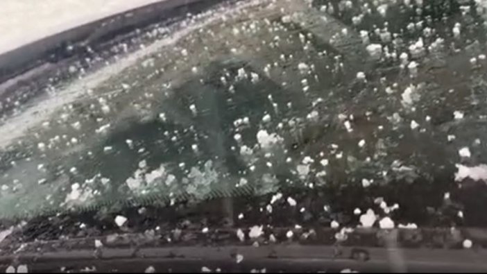 Beylikdüzü’nde dolu yağışı