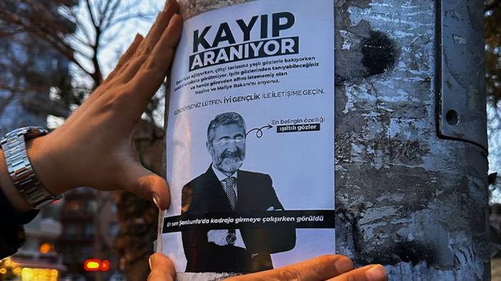 İYİ Parti Gençlik Kolları'ndan, Bakan Nebati için 'Kayıp Aranıyor' ilanı