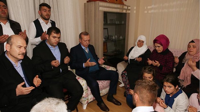 Erdoğan, şehit Eren Bülbül'ün ailesini ziyaret etti
