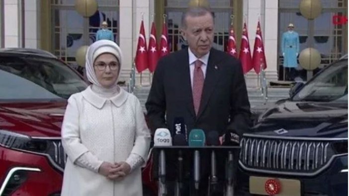 Cumhurbaşkanı Erdoğan ilk TOGG'U teslim aldı