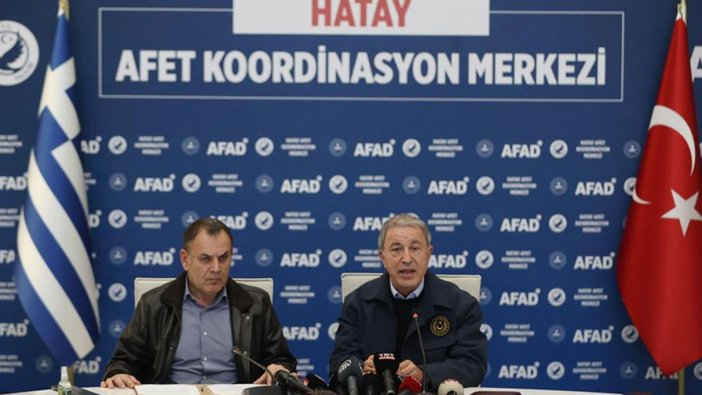 Hulusi Akar Yunan mevkidaşı ile bir araya geldi