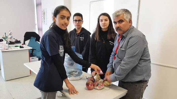 Ortaokul öğrencileri turptan bakın ne üretti