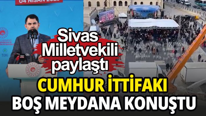Cumhur İttifakı boş meydanlara konuştu