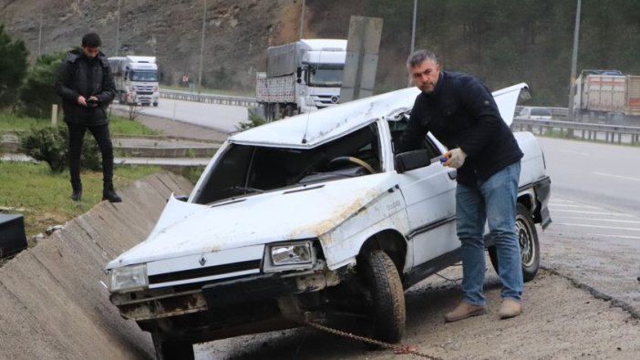 Bu araçtan burnu bile kanamadan çıktı