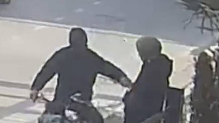 Gaziantep'te motosikletli kapkaççı kamerada