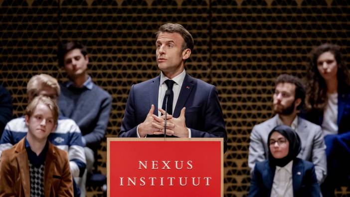 Hollanda' da Macron protestosu