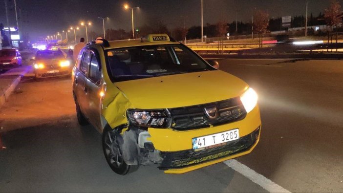 Taksinin çarptığı yaya yaralandı