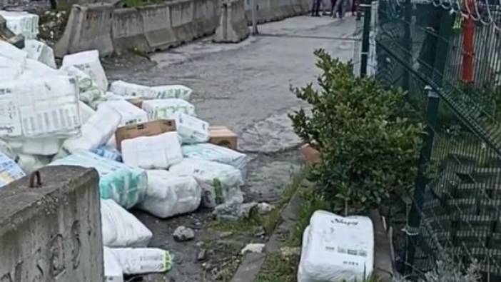 Esenyurt'ta 3 gün bekletilen tır şoförü yükünü sokağa attı