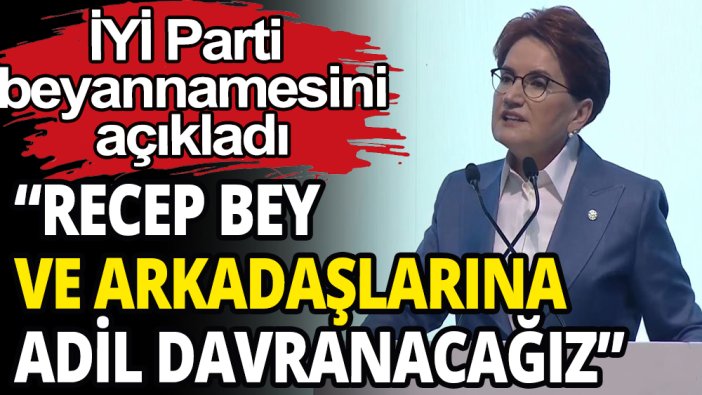Meral Akşener canlı yayında İyi Parti'nin seçim beyannamesini açıkladı