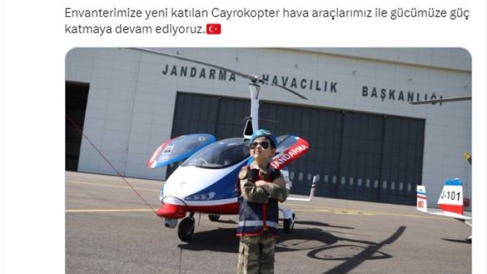 Hava aracı "Cayrokopter" jandarmanın envanterine girdi