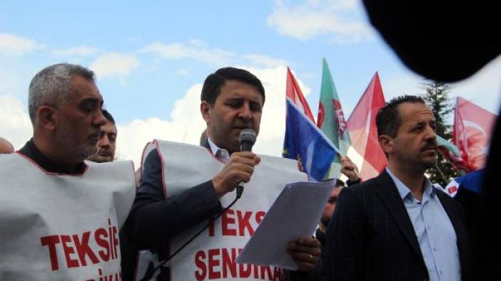 Terlik fabrikasında işten çıkartma eylemi