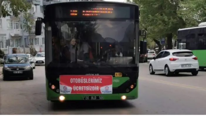 Erdoğan geldi, belediye otobüsleri ücretsiz oldu