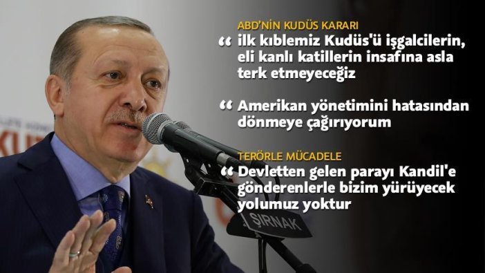 Erdoğan: Kudüs'ü eli kanlı katillerin insafına terk etmeyeceğiz