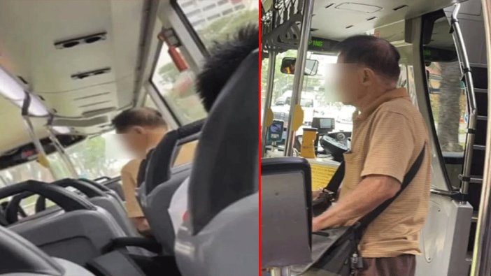 Otobüste mastürbasyon yaparken yakalandı