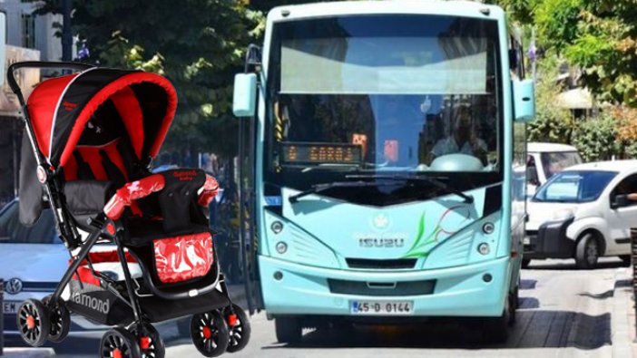 Şoför bebek arabalı yolcuları almadı