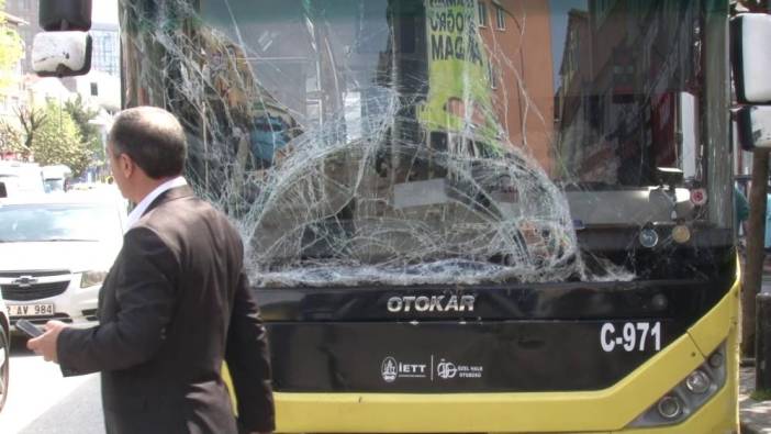 İETT otobüsü kamyonete çarptı: sürücü otobüs altında kaldı