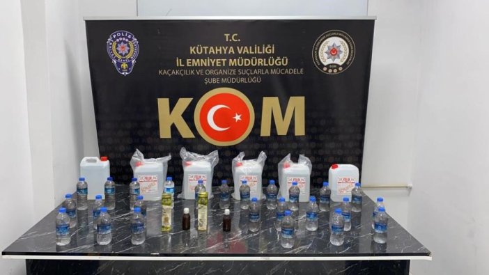 Satışa hazır kaçak alkole polis baskını