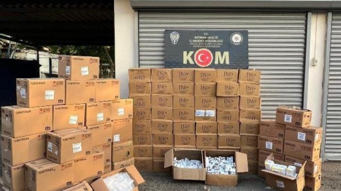 Piyasaya sürülmek üzere olan kolilerce reçetesiz ilaç ele geçirildi