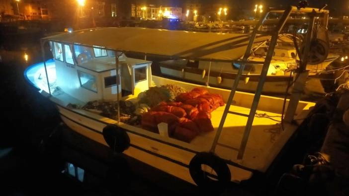 Piyasa değeri 2 milyon TL olan 1,5 ton kum midyesi ele geçirildi