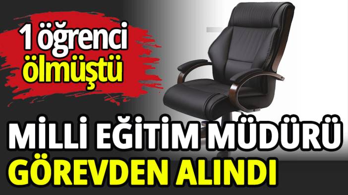 Milli Eğitim Müdürü görevden alındı
