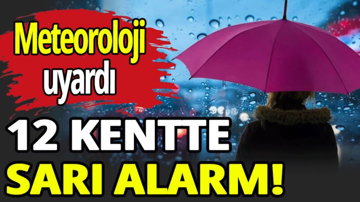Meteoroloji uyardı: 12 kentte sarı alarm