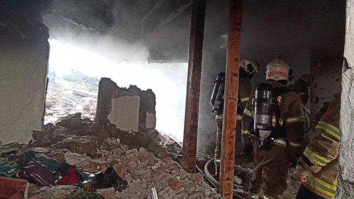 Metruk evde yangın çıktı