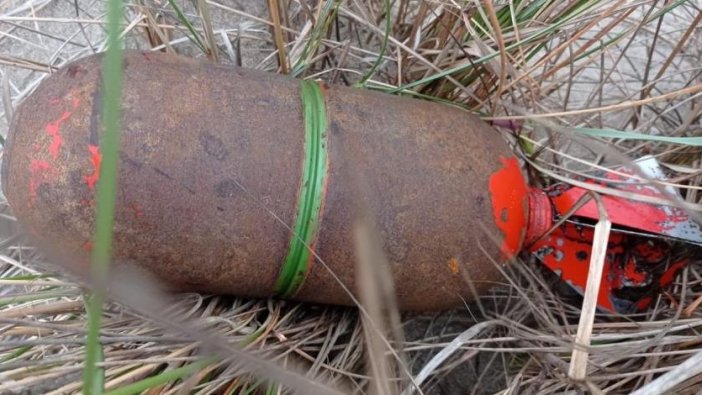 Sahile mühimmat paniği