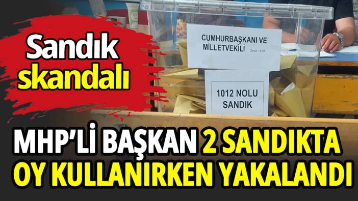 MHP'li Başkan 2 sandıkta oy kullanırken yakalandı