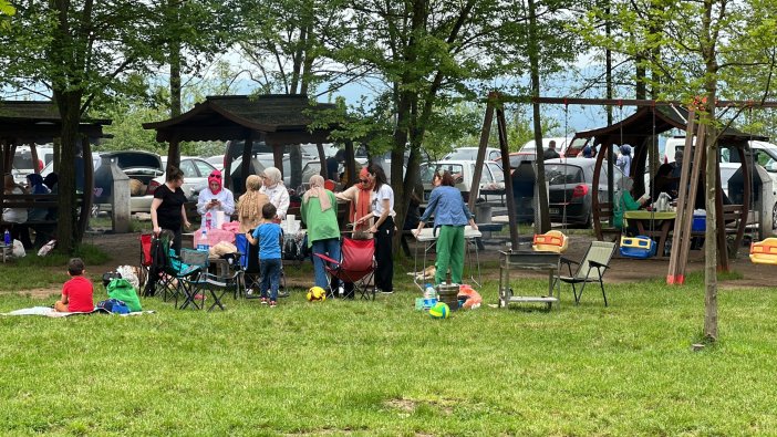 Oylarını kullanıp pikniğe koştular