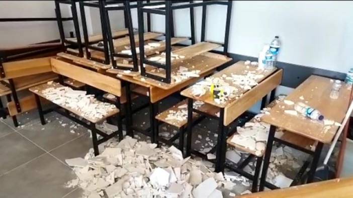 Oy kullanma sırasında tavan çöktü: Yaralılar var