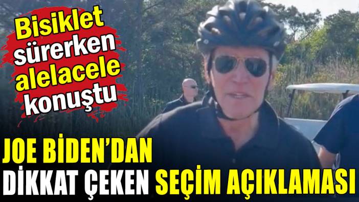 ABD Başkanı Biden'dan dikkat çeken seçim açıklaması: Alelacele konuştu