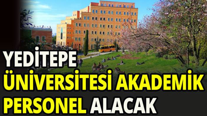 Yeditepe Üniversitesi, akademik personel alacak.